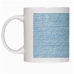 Blue Denim Texture, Macro White Mug