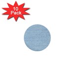 Blue Denim Texture, Macro 1  Mini Buttons (10 pack) 