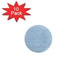 Blue Denim Texture, Macro 1  Mini Magnet (10 pack) 