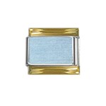 Blue Denim Texture, Macro Gold Trim Italian Charm (9mm)