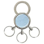 Blue Denim Texture, Macro 3-Ring Key Chain