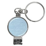 Blue Denim Texture, Macro Nail Clippers Key Chain