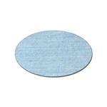 Blue Denim Texture, Macro Sticker (Oval)