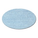 Blue Denim Texture, Macro Oval Magnet