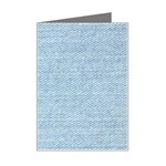 Blue Denim Texture, Macro Mini Greeting Card