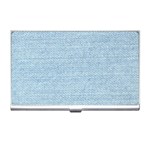 Blue Denim Texture, Macro Business Card Holder