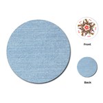 Blue Denim Texture, Macro Playing Cards Single Design (Round)