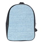 Blue Denim Texture, Macro School Bag (Large)