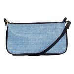 Blue Denim Texture, Macro Shoulder Clutch Bag