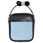 Blue Denim Texture, Macro Girls Sling Bag