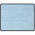 Blue Denim Texture, Macro Fleece Blanket (Medium)