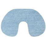 Blue Denim Texture, Macro Travel Neck Pillow