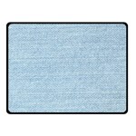 Blue Denim Texture, Macro Two Sides Fleece Blanket (Small)