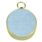 Blue Denim Texture, Macro Gold Compasses