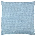 Blue Denim Texture, Macro Standard Premium Plush Fleece Cushion Case (Two Sides)