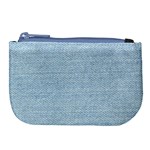 Blue Denim Texture, Macro Large Coin Purse