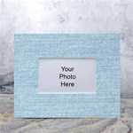 Blue Denim Texture, Macro White Tabletop Photo Frame 4 x6 