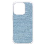 Blue Denim Texture, Macro iPhone 14 Pro TPU UV Print Case