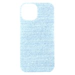 Blue Denim Texture, Macro iPhone 15 Black UV Print PC Hardshell Case