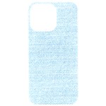 Blue Denim Texture, Macro iPhone 15 Pro Max Black UV Print PC Hardshell Case