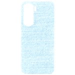 Blue Denim Texture, Macro Samsung Galaxy S24 Plus 6.7 Inch Black TPU UV Case