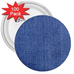 Blue Denim 3  Buttons (100 pack) 