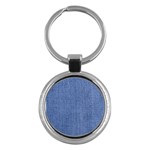 Blue Denim Key Chain (Round)