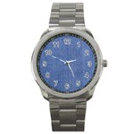 Blue Denim Sport Metal Watch