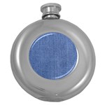 Blue Denim Round Hip Flask (5 oz)