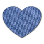 Blue Denim Heart Mousepad