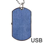 Blue Denim Dog Tag USB Flash (Two Sides)