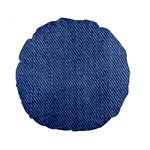 Blue Denim Standard 15  Premium Round Cushions