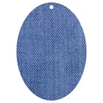 Blue Denim UV Print Acrylic Ornament Oval