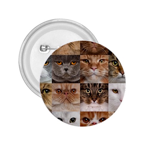 Breeds Of Cats Collage 2.25  Buttons from ArtsNow.com Front