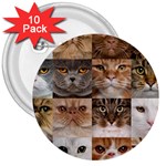 Breeds Of Cats Collage 3  Buttons (10 pack) 