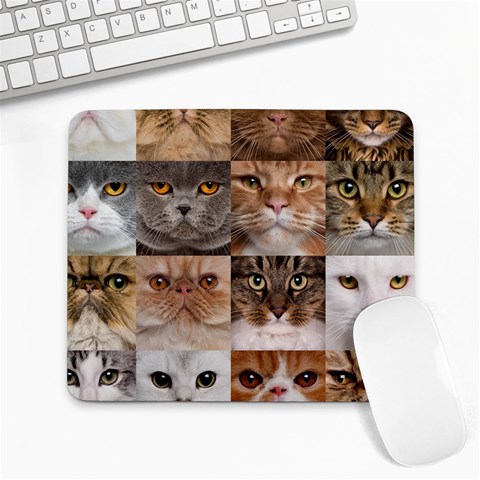 Breeds Of Cats Collage Large Mousepad from ArtsNow.com Front