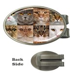 Breeds Of Cats Collage Money Clips (Oval) 