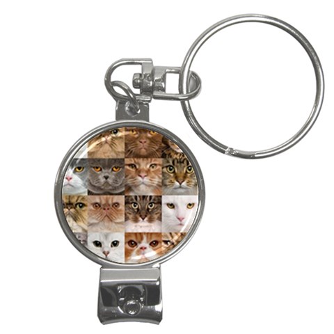 Breeds Of Cats Collage Nail Clippers Key Chain from ArtsNow.com Front