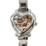 Breeds Of Cats Collage Heart Italian Charm Watch