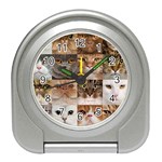 Breeds Of Cats Collage Travel Alarm Clock