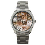 Breeds Of Cats Collage Sport Metal Watch