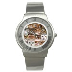 Breeds Of Cats Collage Stainless Steel Watch