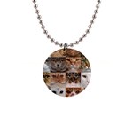 Breeds Of Cats Collage 1  Button Necklace