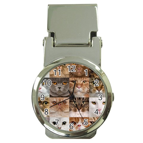 Breeds Of Cats Collage Money Clip Watches from ArtsNow.com Front