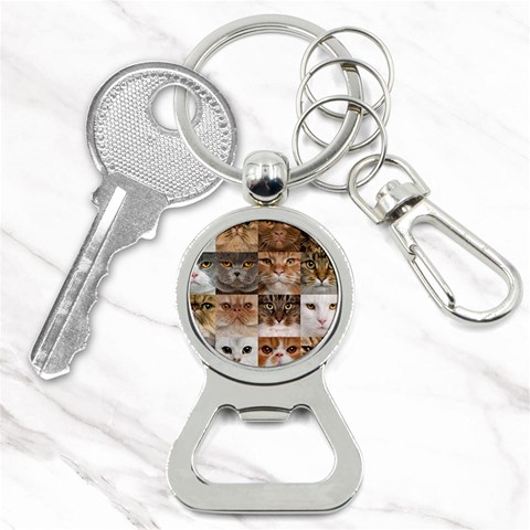 Breeds Of Cats Collage Bottle Opener Key Chain from ArtsNow.com Front