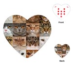 Breeds Of Cats Collage Playing Cards Single Design (Heart)