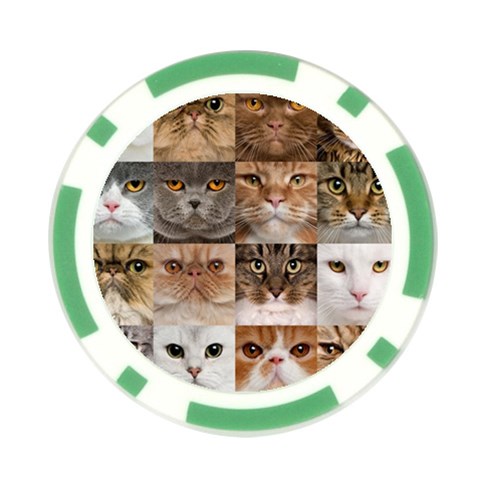 Breeds Of Cats Collage Poker Chip Card Guard from ArtsNow.com Front