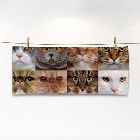 Breeds Of Cats Collage Hand Towel from ArtsNow.com Front