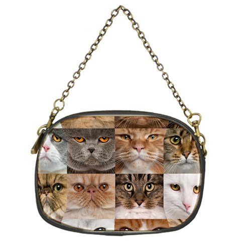 Breeds Of Cats Collage Chain Purse (One Side) from ArtsNow.com Front