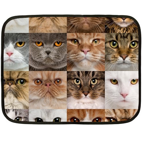 Breeds Of Cats Collage Two Sides Fleece Blanket (Mini) from ArtsNow.com 35 x27  Blanket Front